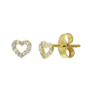 Oorknoppen hart diamant 0.07ct (2x0.035ct) h p1