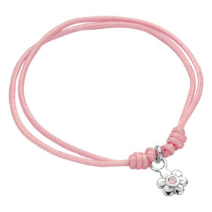 Armband bloem roze zirkonia